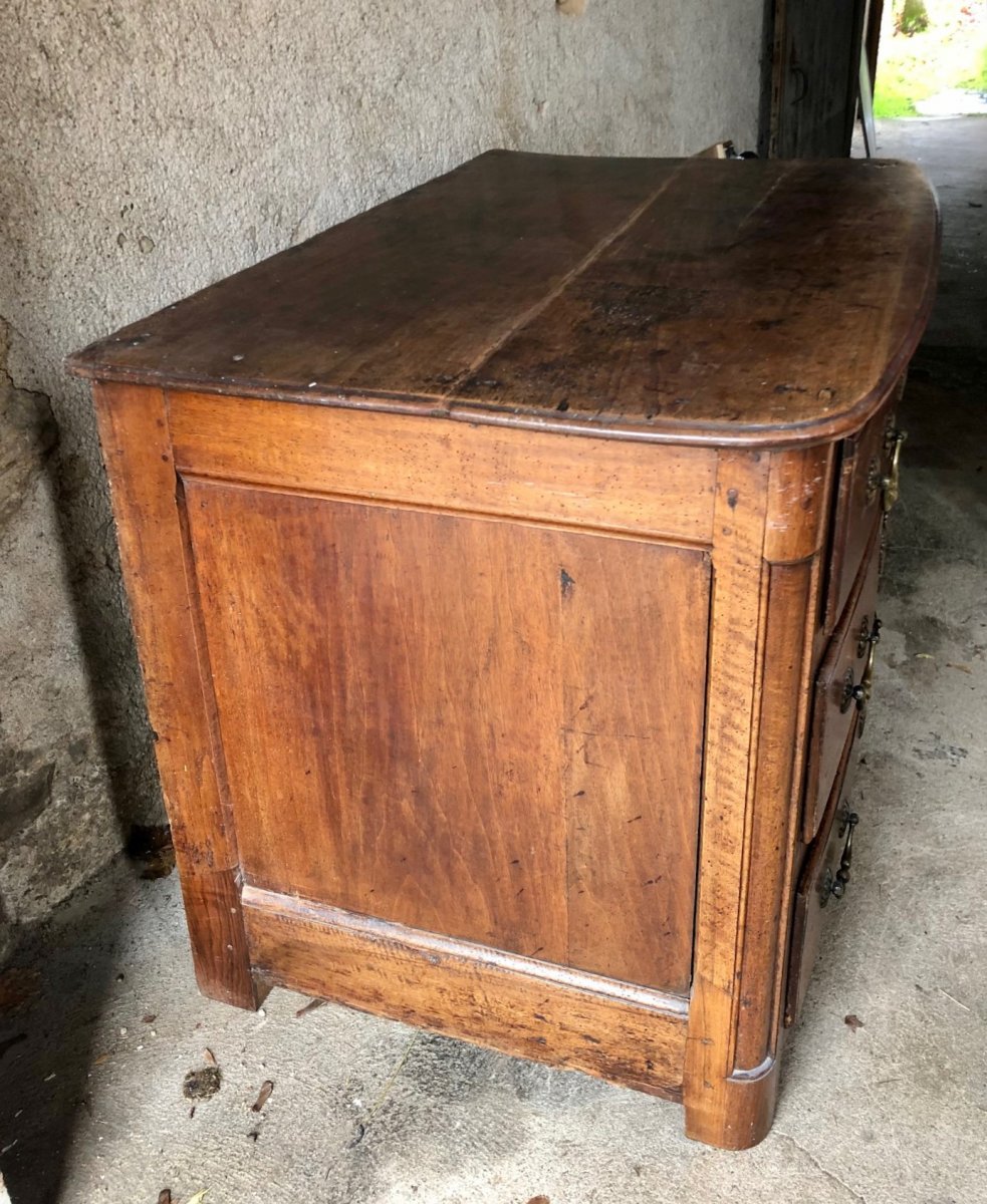 Commode d'Epoque Louis XIV En Noyer-photo-3