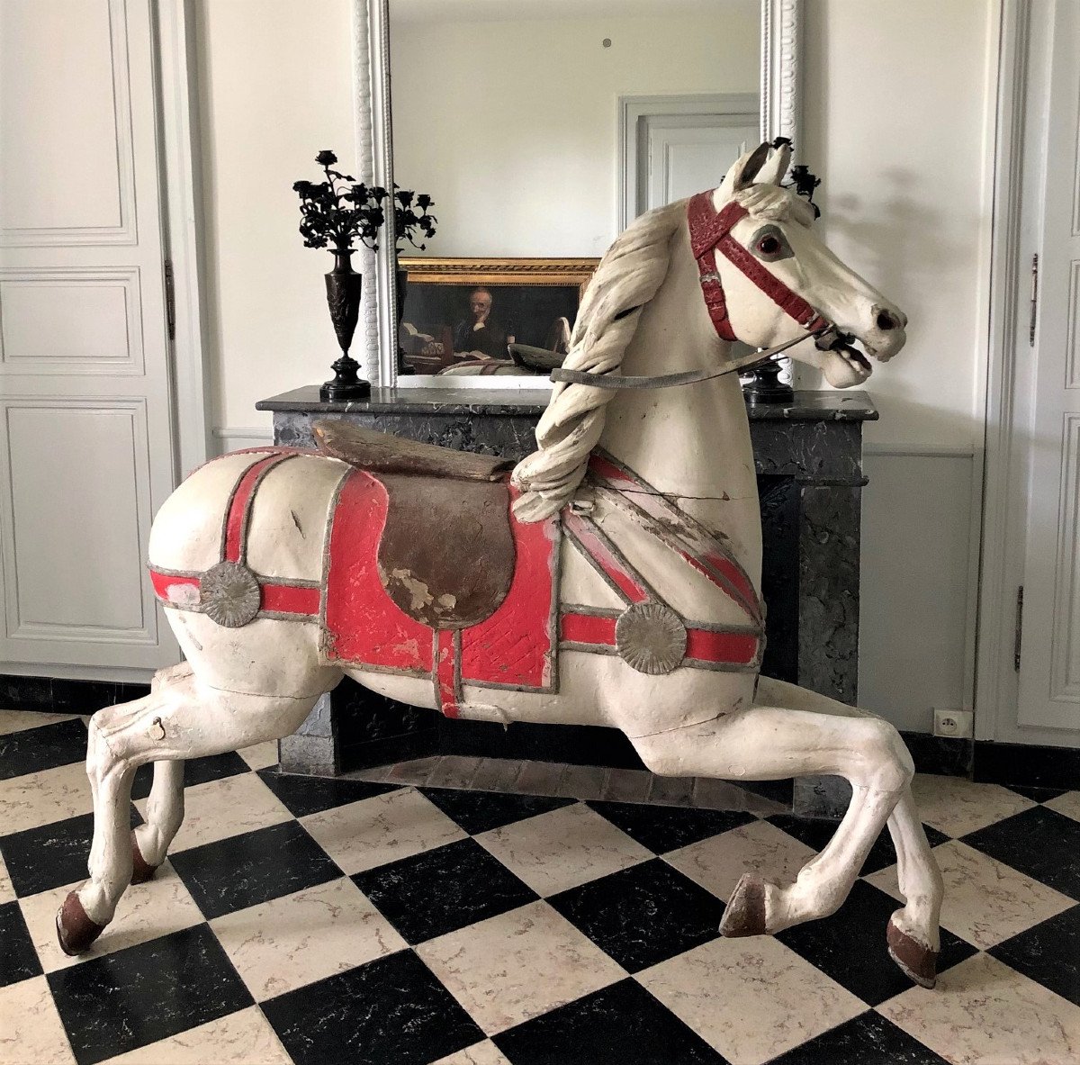 Spectaculaire Cheval De Manège 19eme-photo-2