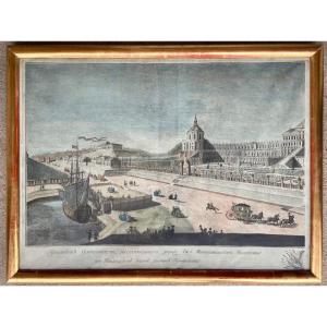 Views Of Saint-petersburg, Pair Of 18th Engravings