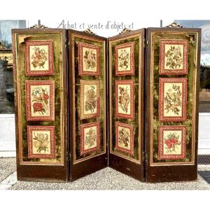 Lacquered Wood Screen And Louis XVI Tapestry