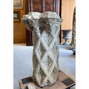 Haute Epoque Carved Stone Column