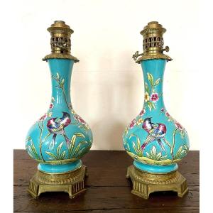 Pair Of 19th Century Ceramic Lamps