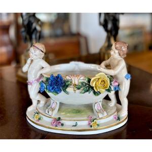 Charming Empty-pocket In Rudolstadt Porcelain