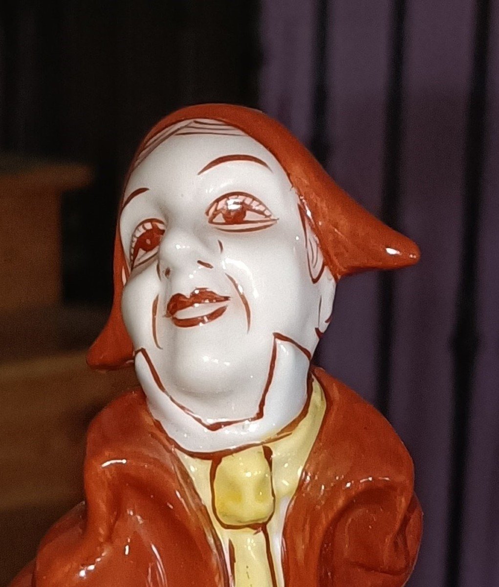 Encrier En Porcelaine-commedia Dell'  Arte- Fin XIXe-photo-4