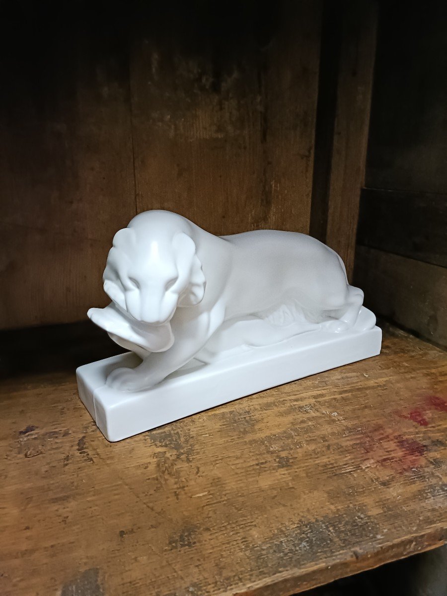 Tigre Ou Lionne - Céramique - Art Déco -photo-2
