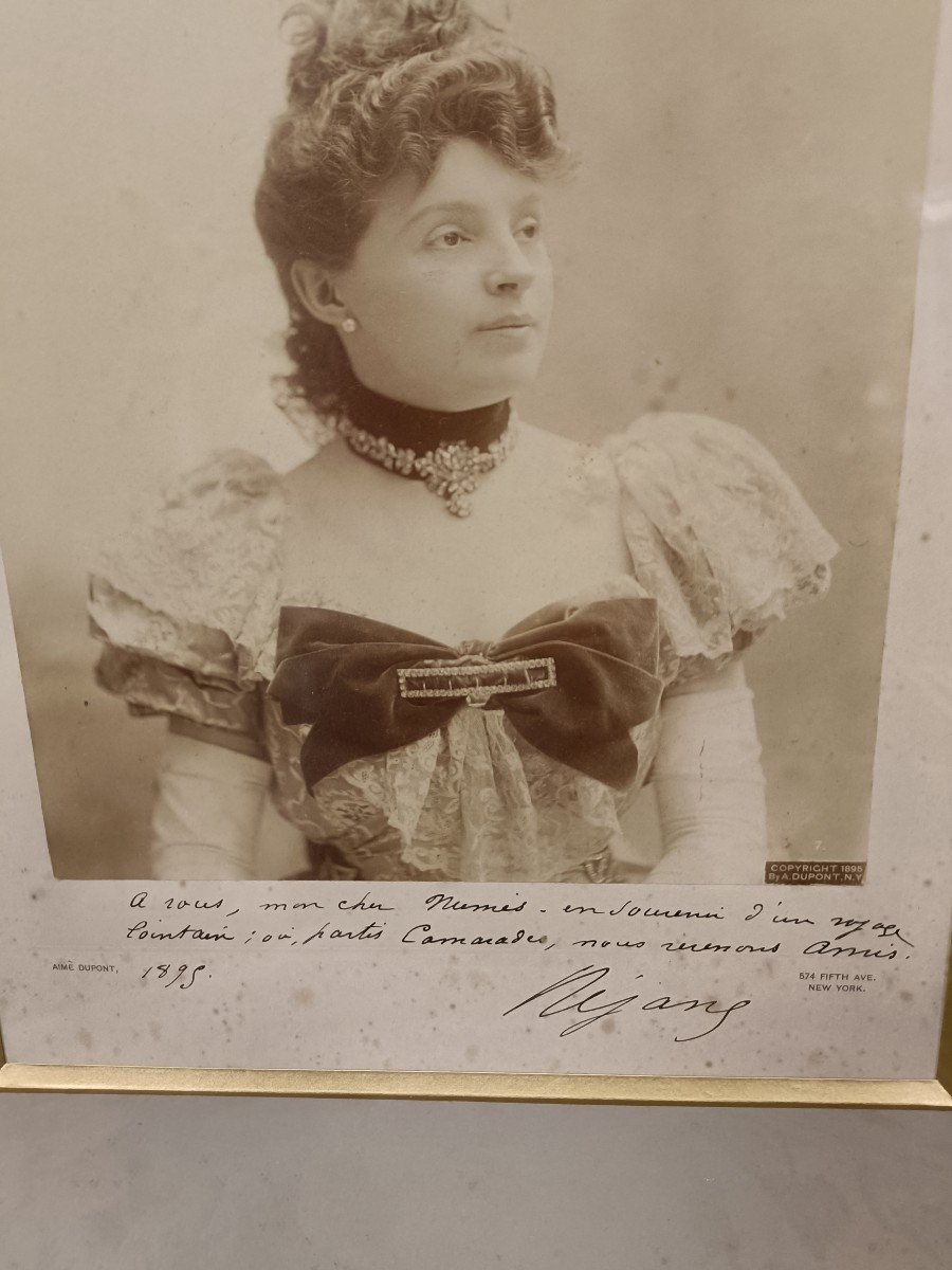 Signed Photo Of Rejane - Late 19th Century-photo-2