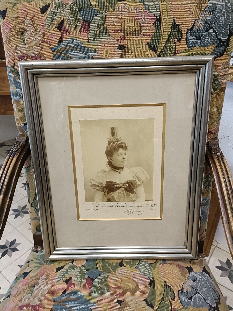 Signed Photo Of Rejane - Late 19th Century-photo-4