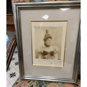 Signed Photo Of Rejane - Late 19th Century