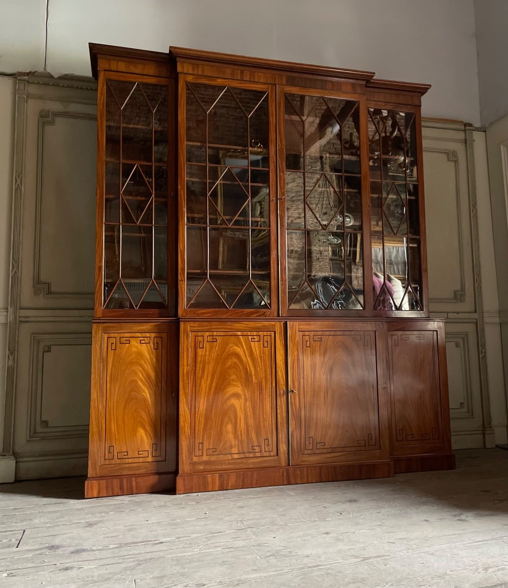 English Mahogany Library Circa 1900-photo-4