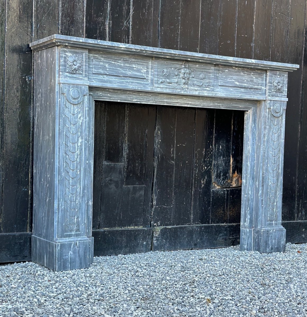 Napoleon III Fireplace In Turquin Blue Marble Circa 1880