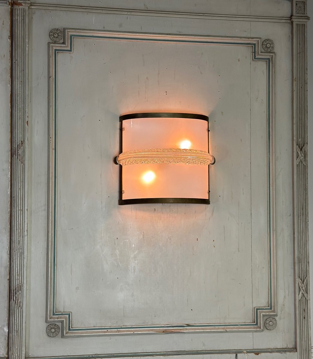 Pair Of Venetian Murano Glass Sconces Circa 1950