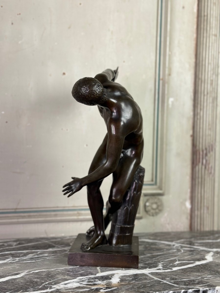 Bronze After The Antique, The Discobolus, 19th Century-photo-8