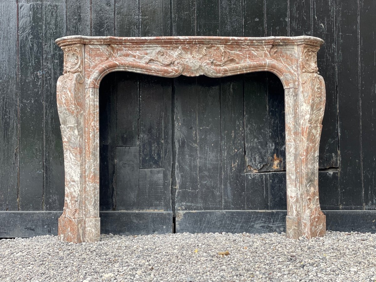 Regency Style Fireplace In Rance Marble, Circa 1880-photo-1