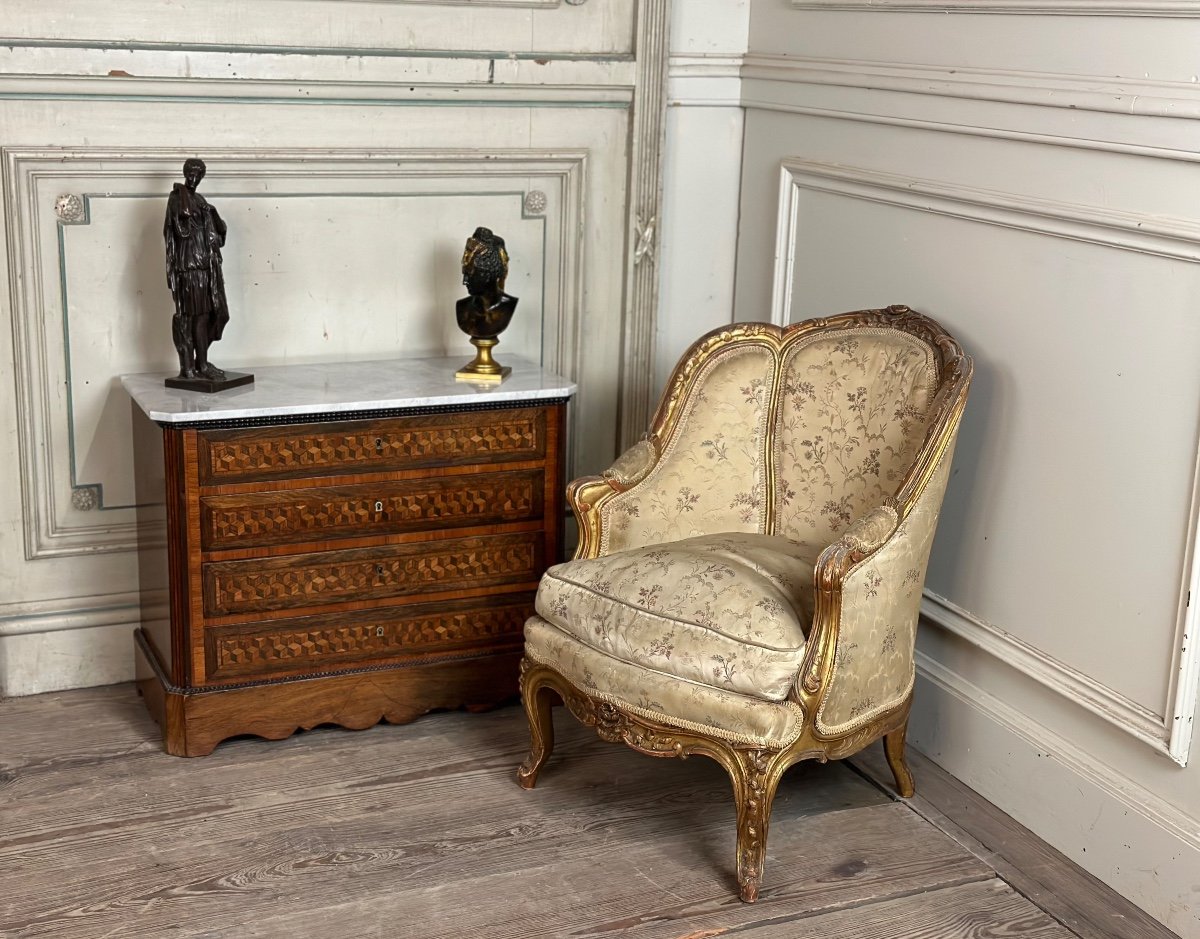 Miniature Commode In Mahogany Veneer 19th Century-photo-4