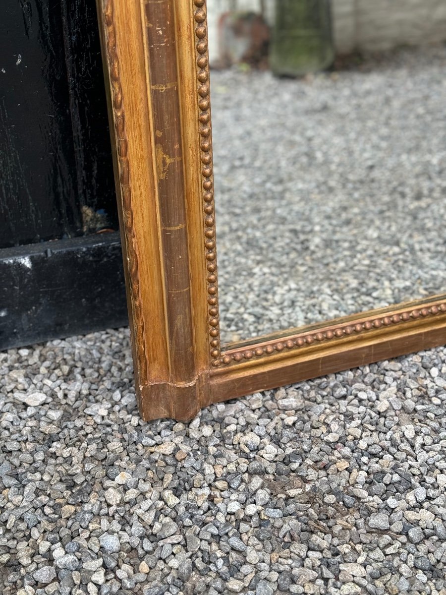 Louis XV Style Mirror In Stuccoed And Gilded Wood, Circa 1880-photo-2