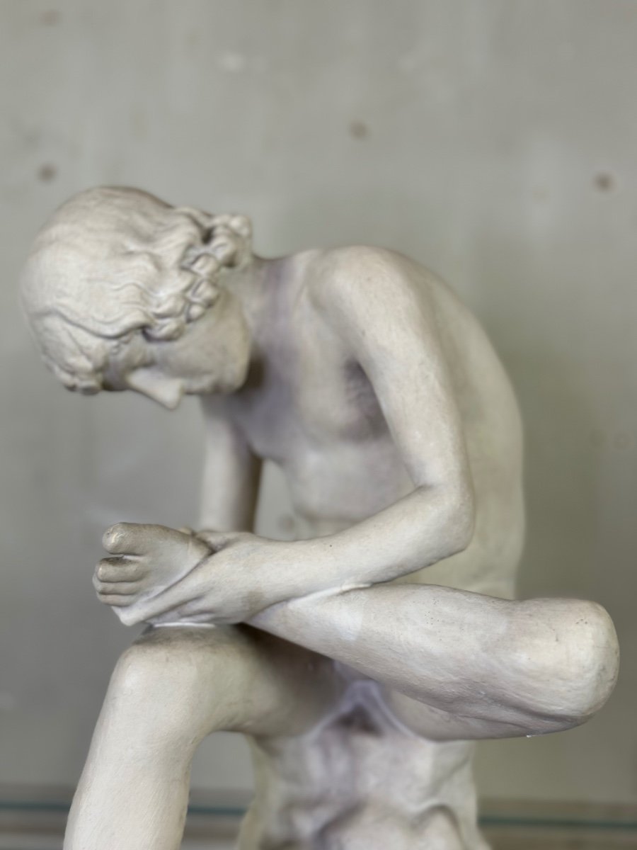 Spinario, Plaster Based On The Antique, Circa 1900 -photo-4