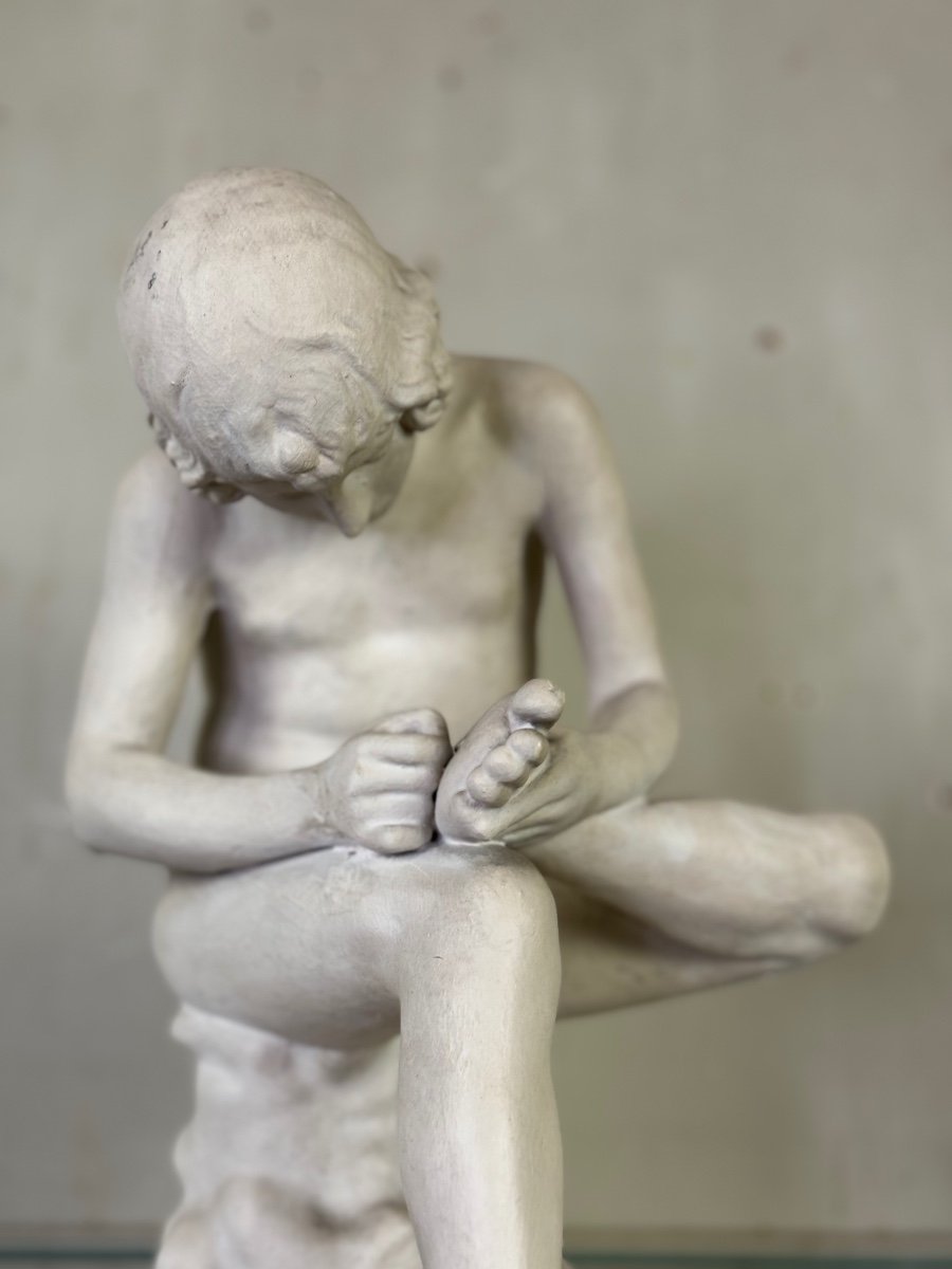 Spinario, Plaster Based On The Antique, Circa 1900 -photo-8