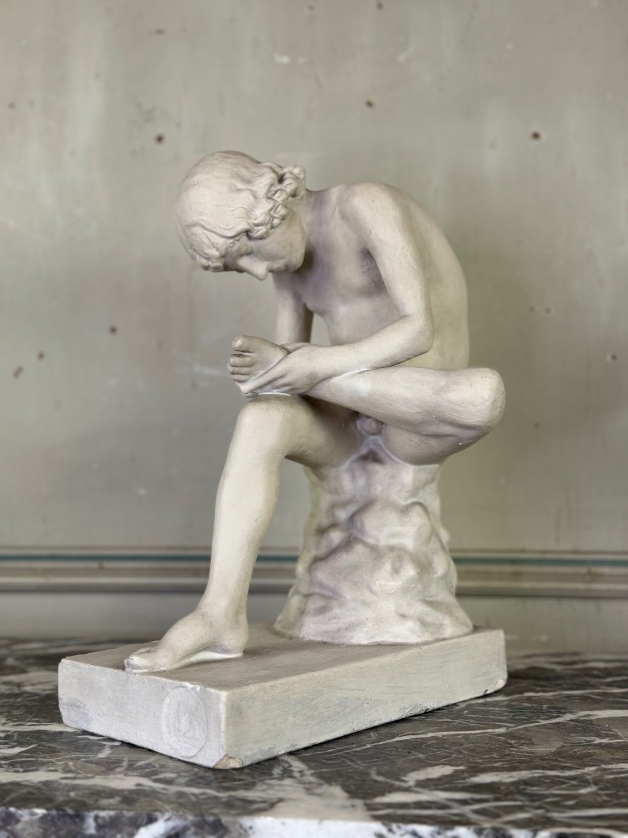 Spinario, Plaster Based On The Antique, Circa 1900 