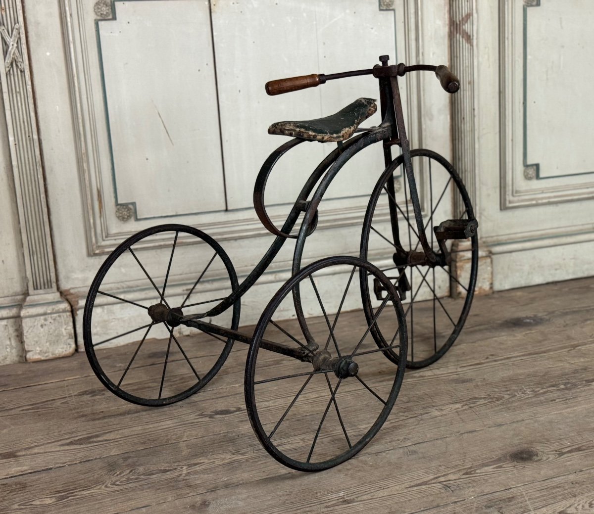 Tricycle D’enfants En Fer Forgé, Vers 1900-photo-4