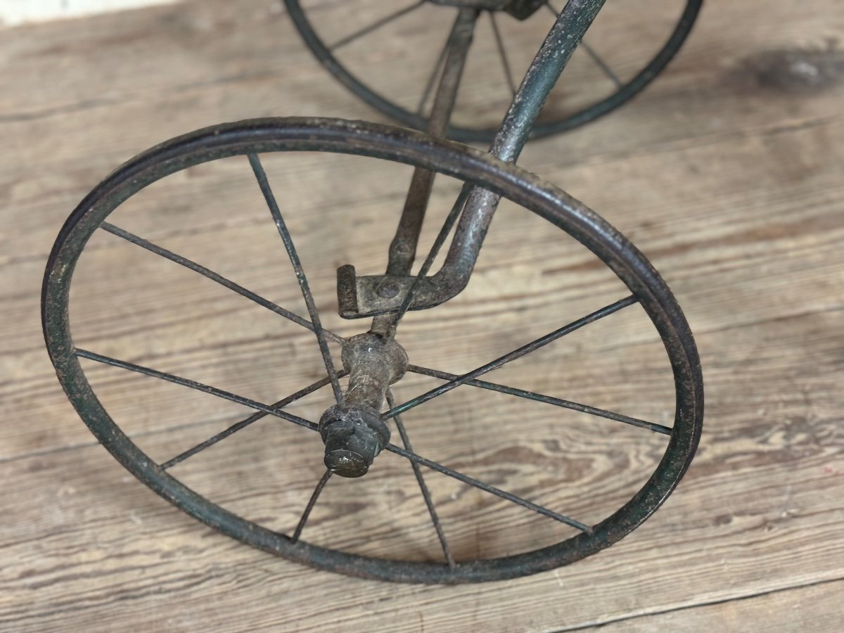 Tricycle D’enfants En Fer Forgé, Vers 1900-photo-1