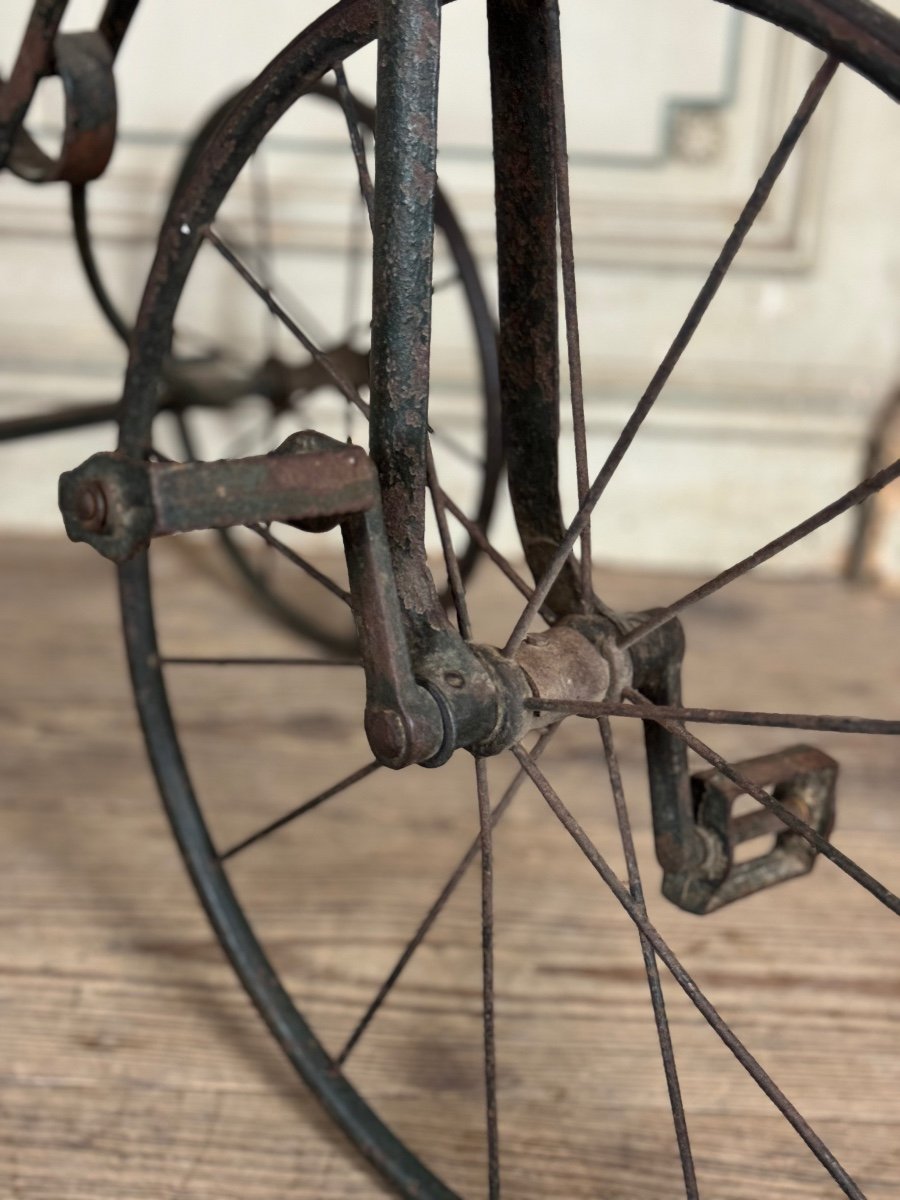 Tricycle D’enfants En Fer Forgé, Vers 1900-photo-6