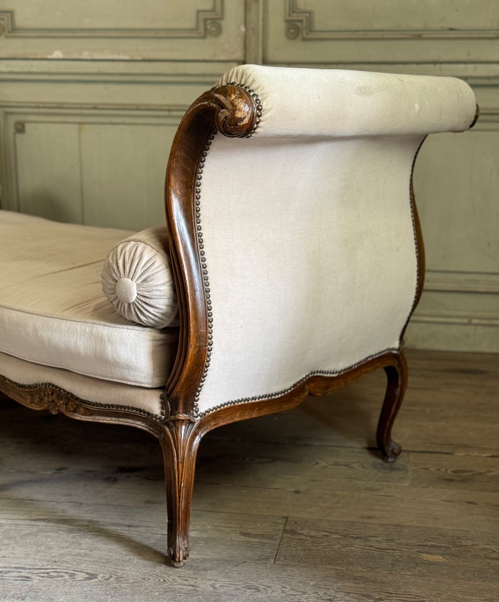 Louis XV Daybed In Beech Carved On All 4 Sides, France, 18th Century-photo-2