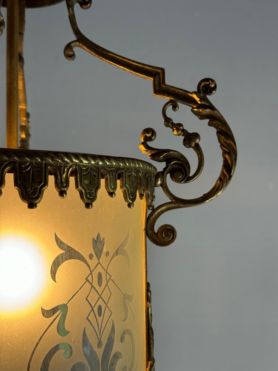 Napoleon III Style Bronze Lantern Circa 1900 -photo-2