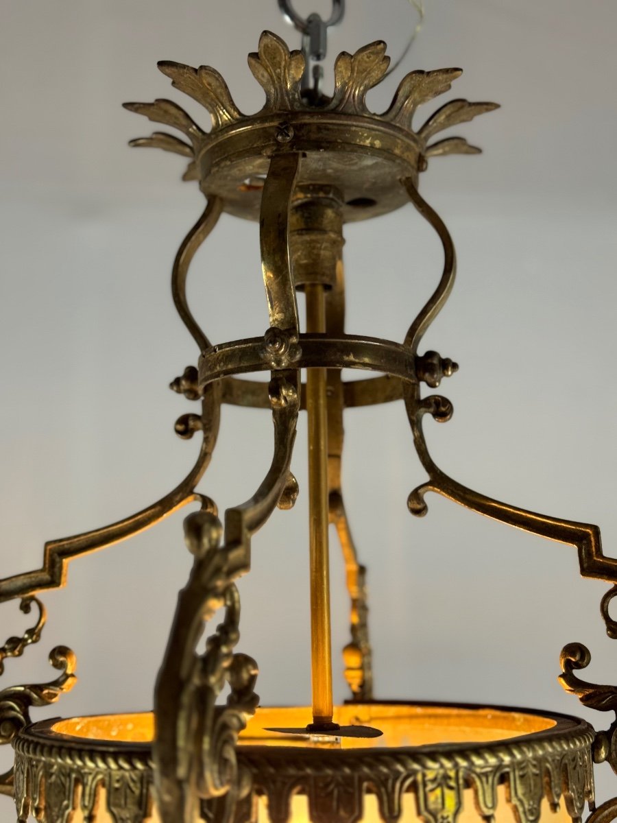 Napoleon III Style Bronze Lantern Circa 1900 -photo-5