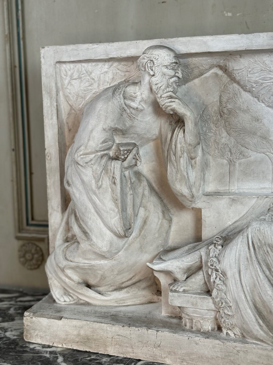 Sculpture En Plâtre, Vers 1900-photo-1