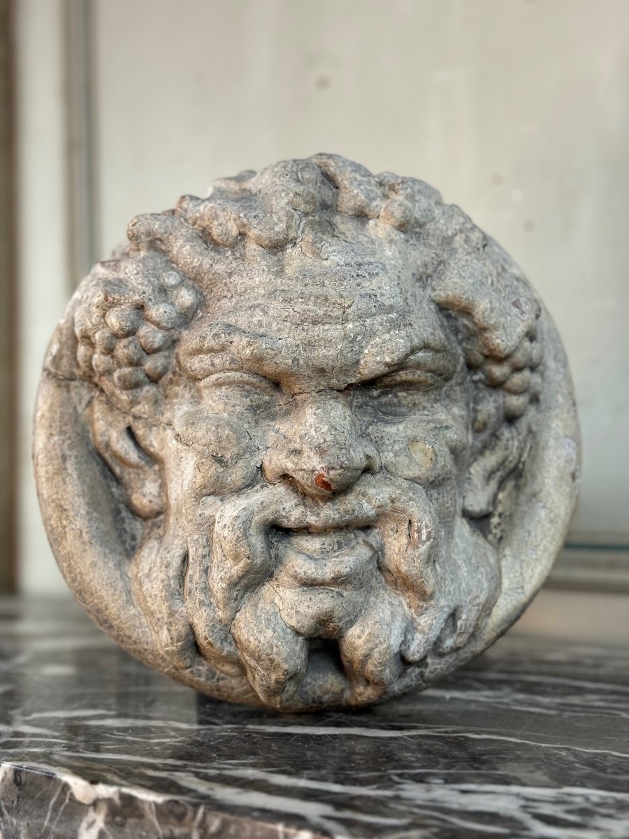 Head Of Fauna, Boulin Cache In Terracotta 19th Century-photo-4