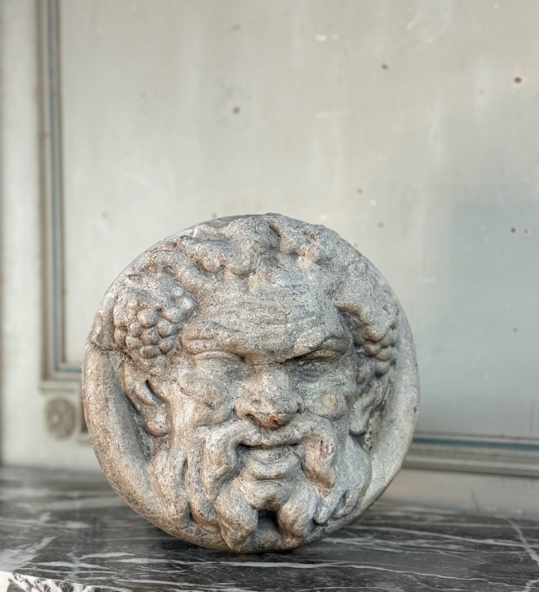 Head Of Fauna, Boulin Cache In Terracotta 19th Century-photo-1