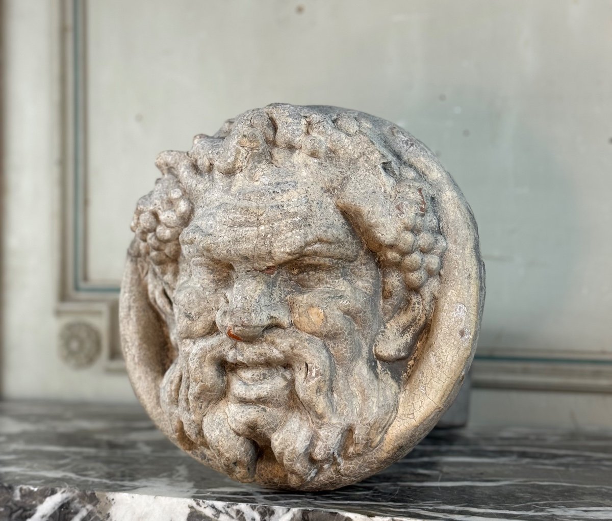 Head Of Fauna, Boulin Cache In Terracotta 19th Century