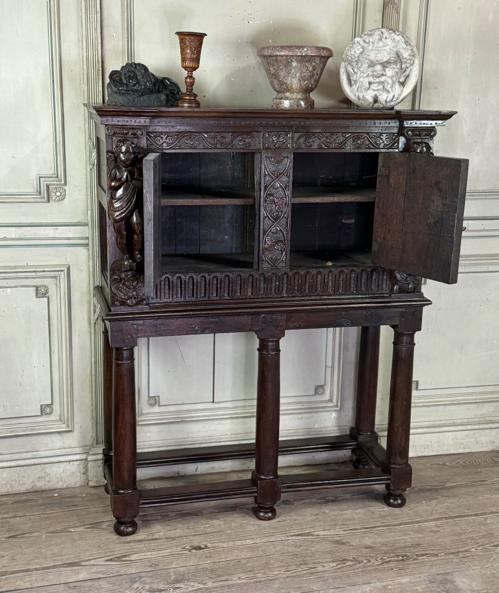 Renaissance Credenza, Dressoir-cabinet, Netherlands, 17th Century-photo-4