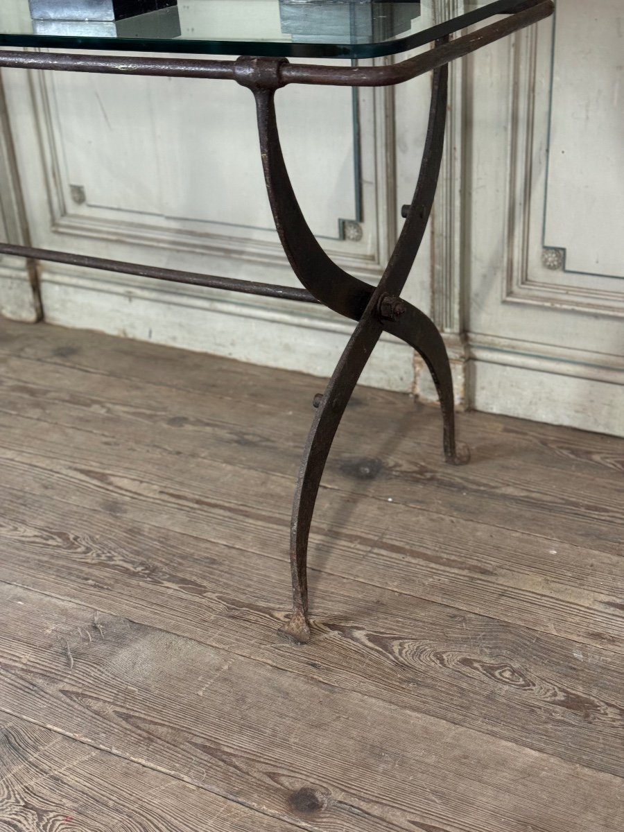 Wrought Iron Workshop Table Circa 1900-photo-6