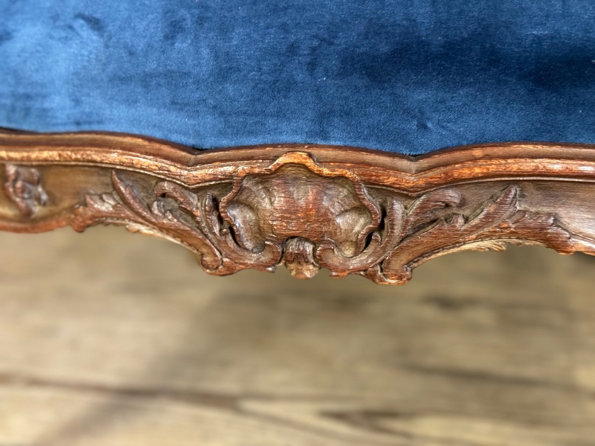 Paire De Fauteuils à La Reine Louis XV En Bois Fruitier Sculpté, Début Du XVIIIème Siècle-photo-1