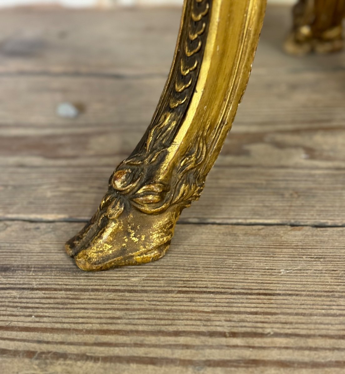 Louis XVI Style Jardiniere In Carved And Gilded Wood Circa 1900 -photo-4