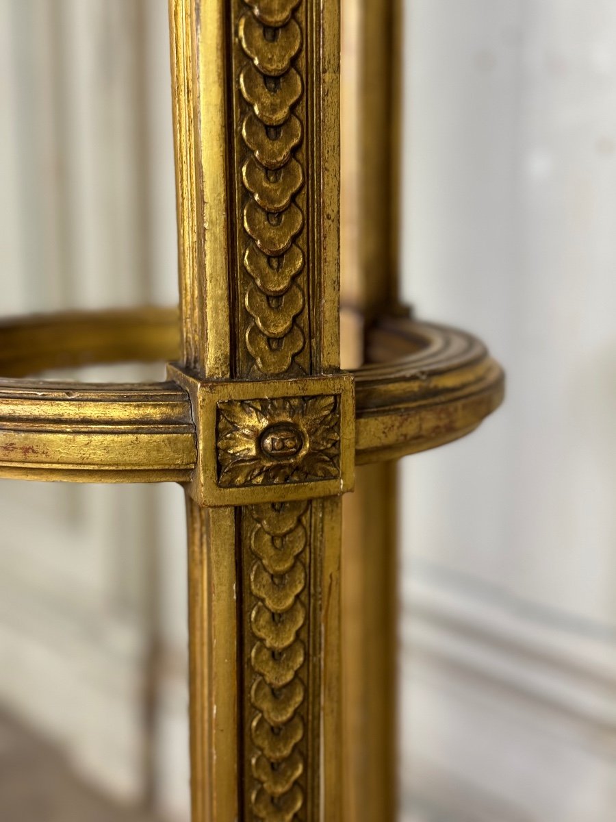 Louis XVI Style Jardiniere In Carved And Gilded Wood Circa 1900 -photo-7