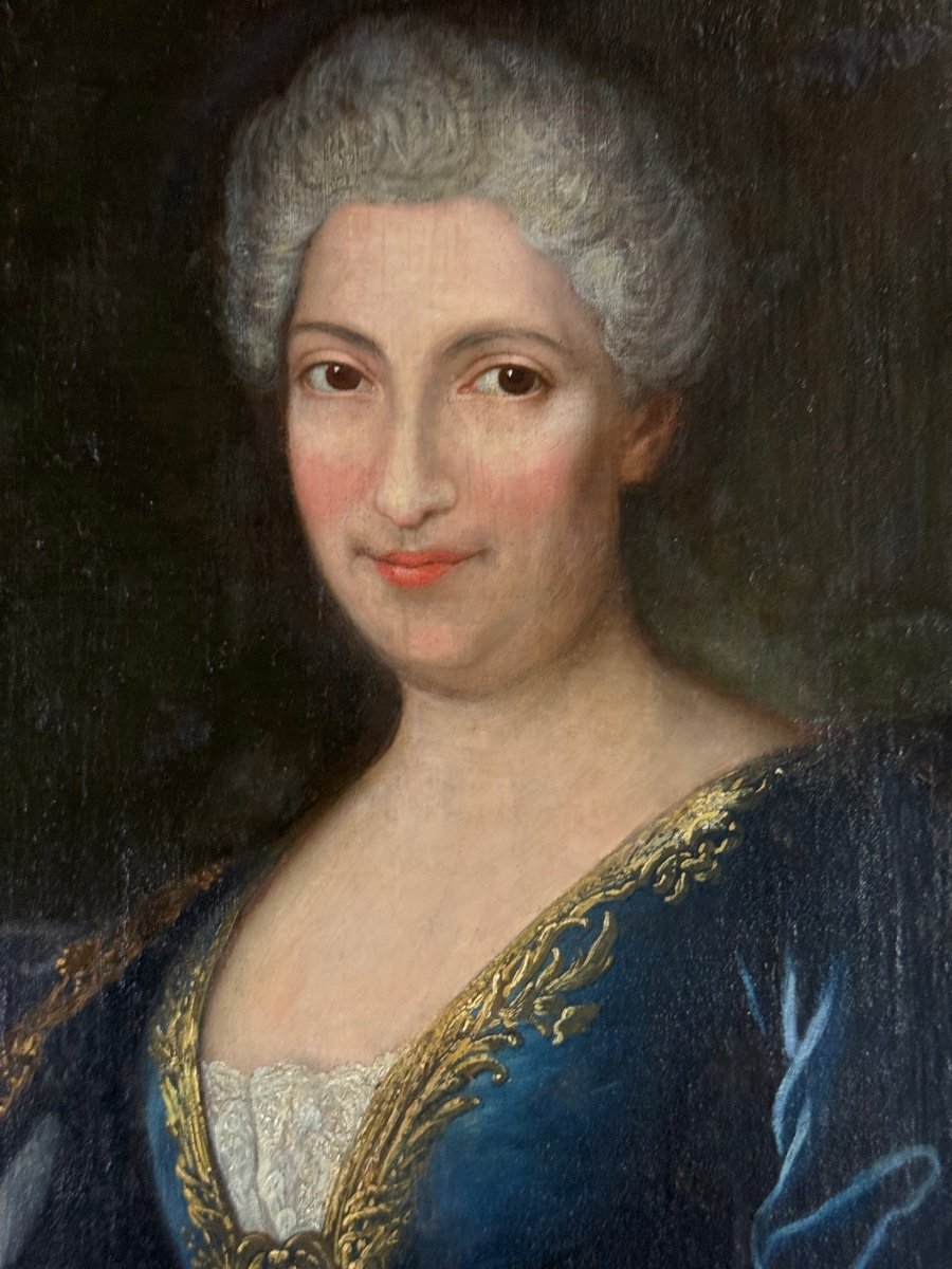 Portrait Of A Lady Of Quality, Oil On Canvas, 18th Century -photo-1