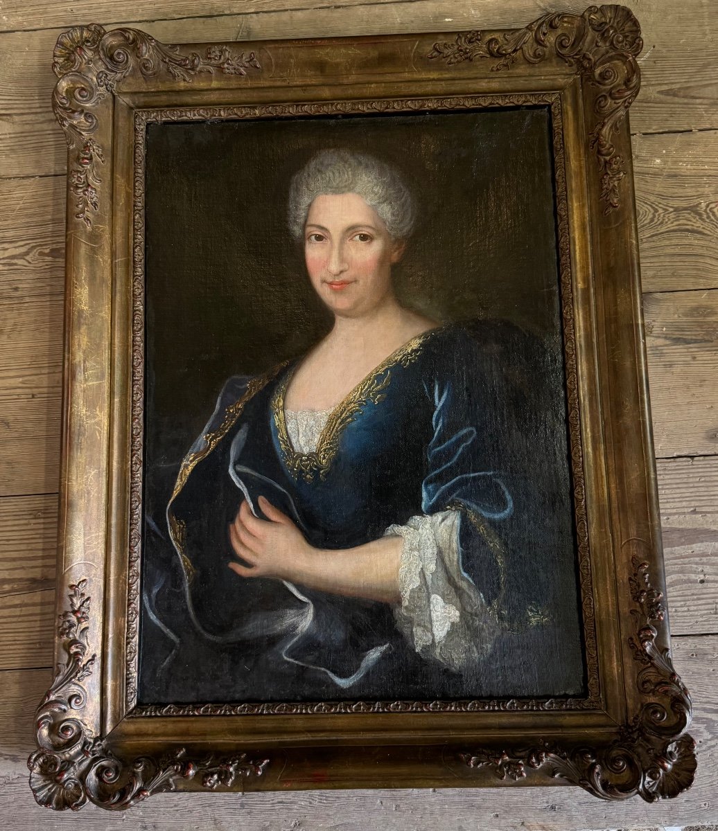 Portrait Of A Lady Of Quality, Oil On Canvas, 18th Century -photo-4