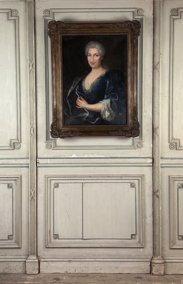 Portrait Of A Lady Of Quality, Oil On Canvas, 18th Century -photo-3