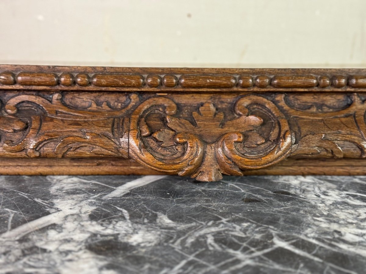  Regence Frame In Carved Oak, 18th Century -photo-4