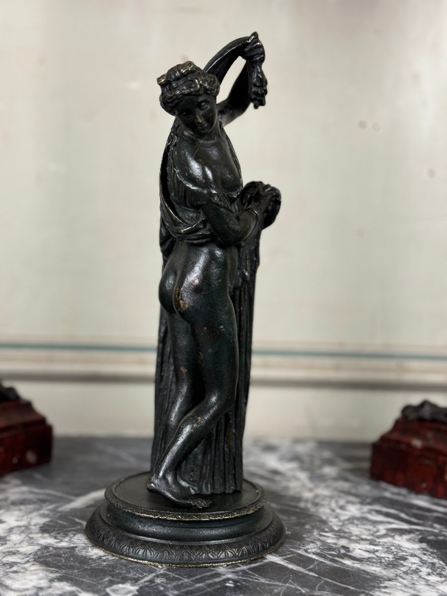 Venus Callipyge, Bronze Sculpture With Black Patina, Grand Tour, 19th Century-photo-1