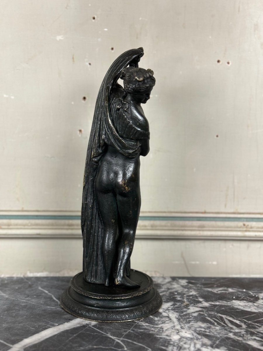 Venus Callipyge, Bronze Sculpture With Black Patina, Grand Tour, 19th Century-photo-2