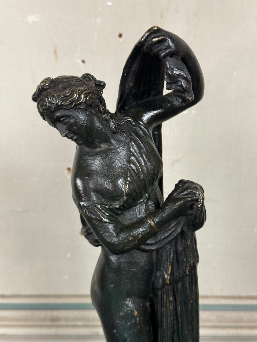 Venus Callipyge, Bronze Sculpture With Black Patina, Grand Tour, 19th Century-photo-5