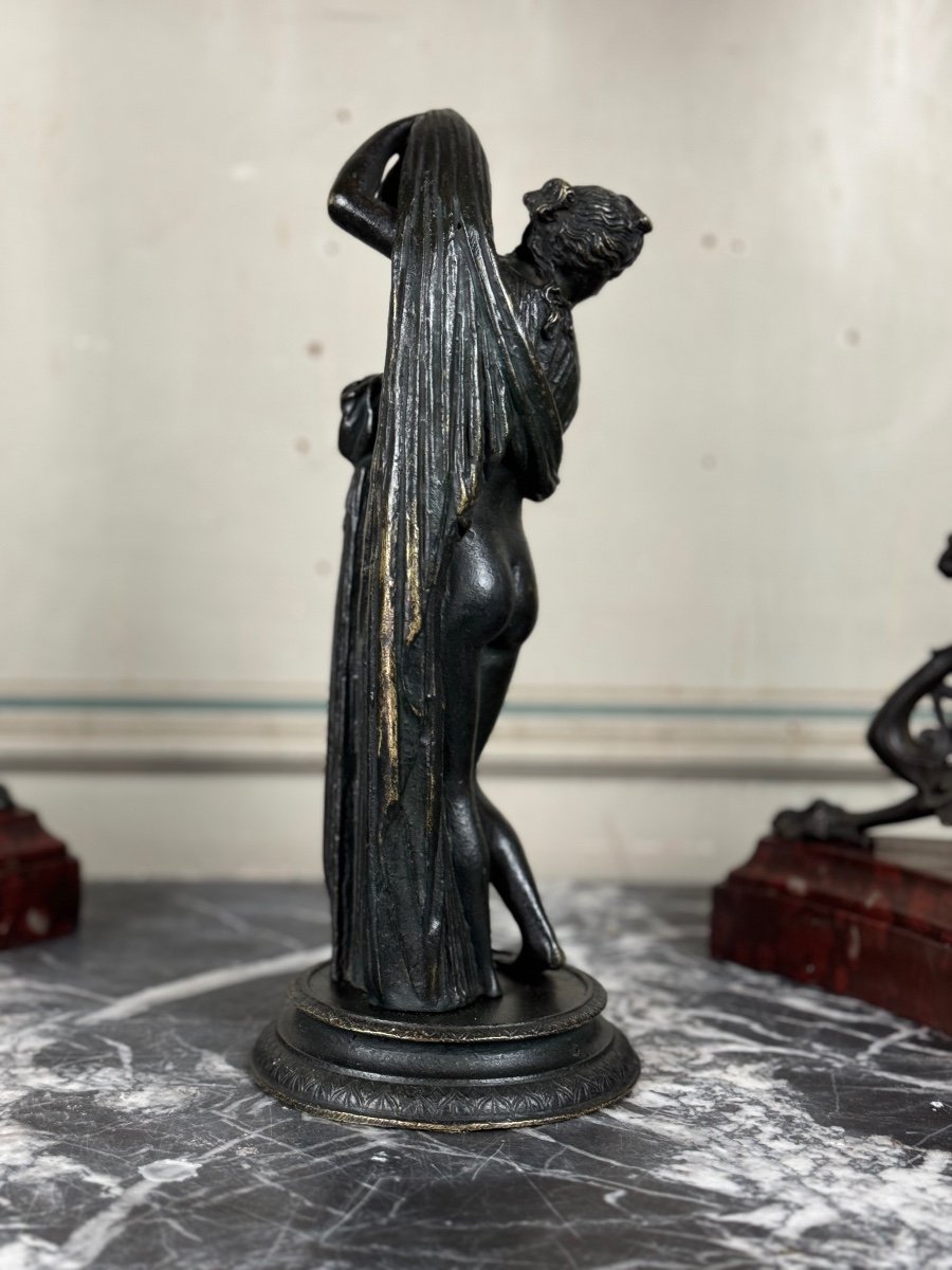 Venus Callipyge, Sculpture En Bronze Patine Noire, Grand Tour, XIXème Siècle-photo-6