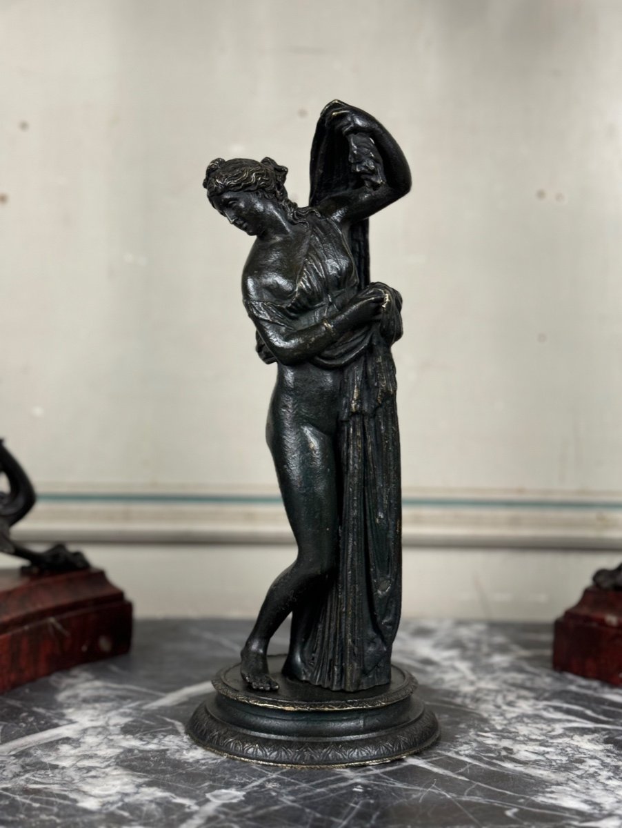 Venus Callipyge, Bronze Sculpture With Black Patina, Grand Tour, 19th Century