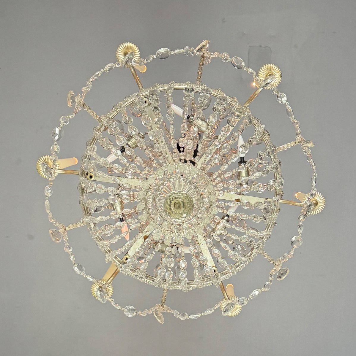 Pearl Bag Chandelier Circa 1920-photo-3