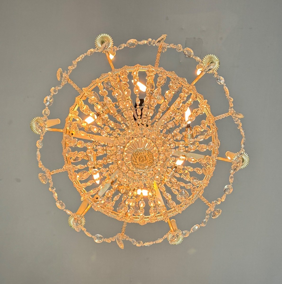 Pearl Bag Chandelier Circa 1920-photo-4