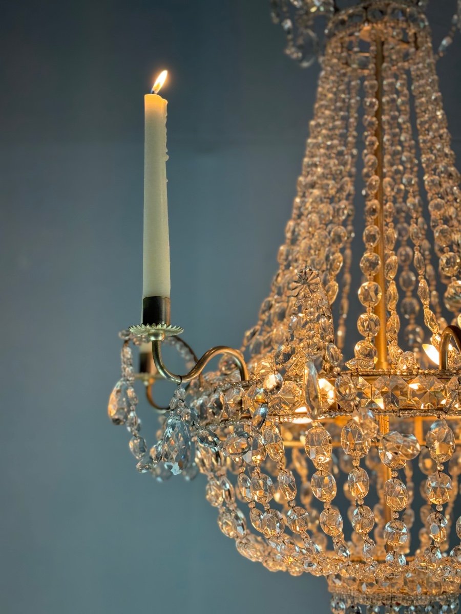 Pearl Bag Chandelier Circa 1920-photo-1