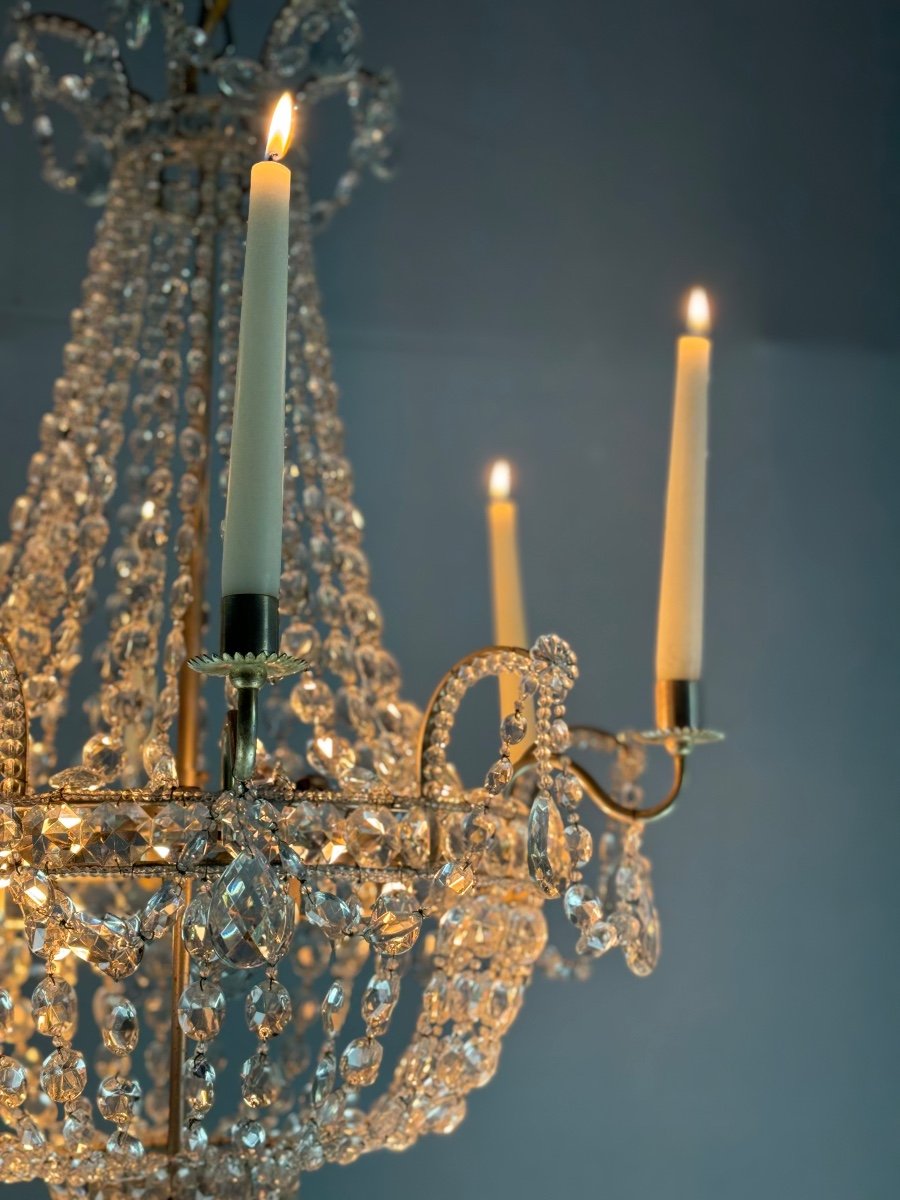 Pearl Bag Chandelier Circa 1920-photo-2